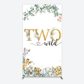 Aperturee - Aperturee Two Wild Animals Boy Birthday Rectangle Backdrop